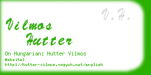 vilmos hutter business card